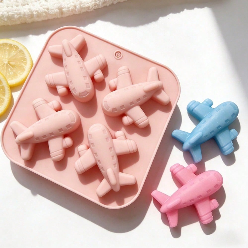 Candle Making Business - 4 Cavity Airplane Silicone Mold Cute