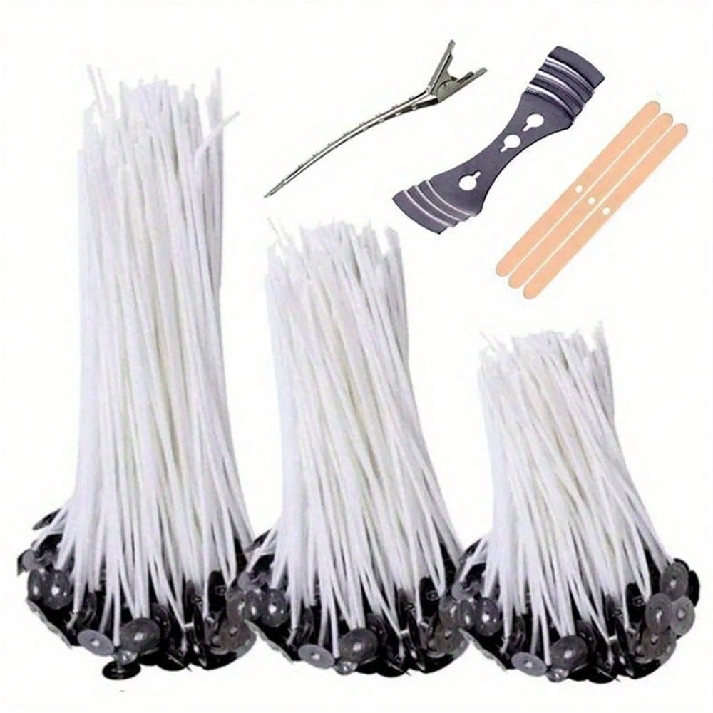 Candle Making Kit For Kids - 100pcs Candle Wick with Base Set