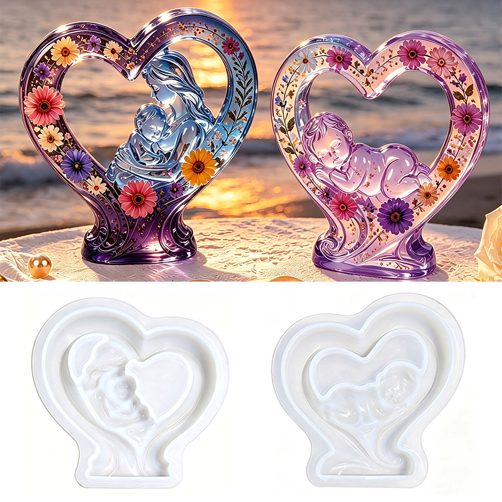 Candle Making Kit For Kids - Loving Mother and Child Silicone Mold
