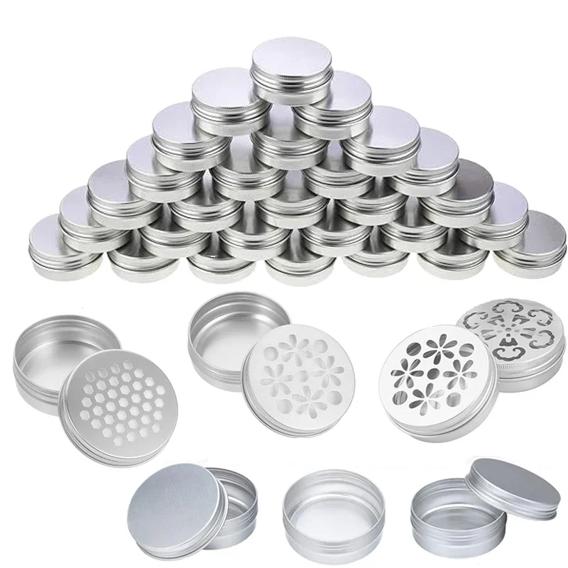 Tin Container Lid - 10Pcs Empty 5g-60g Round Aluminum Tin