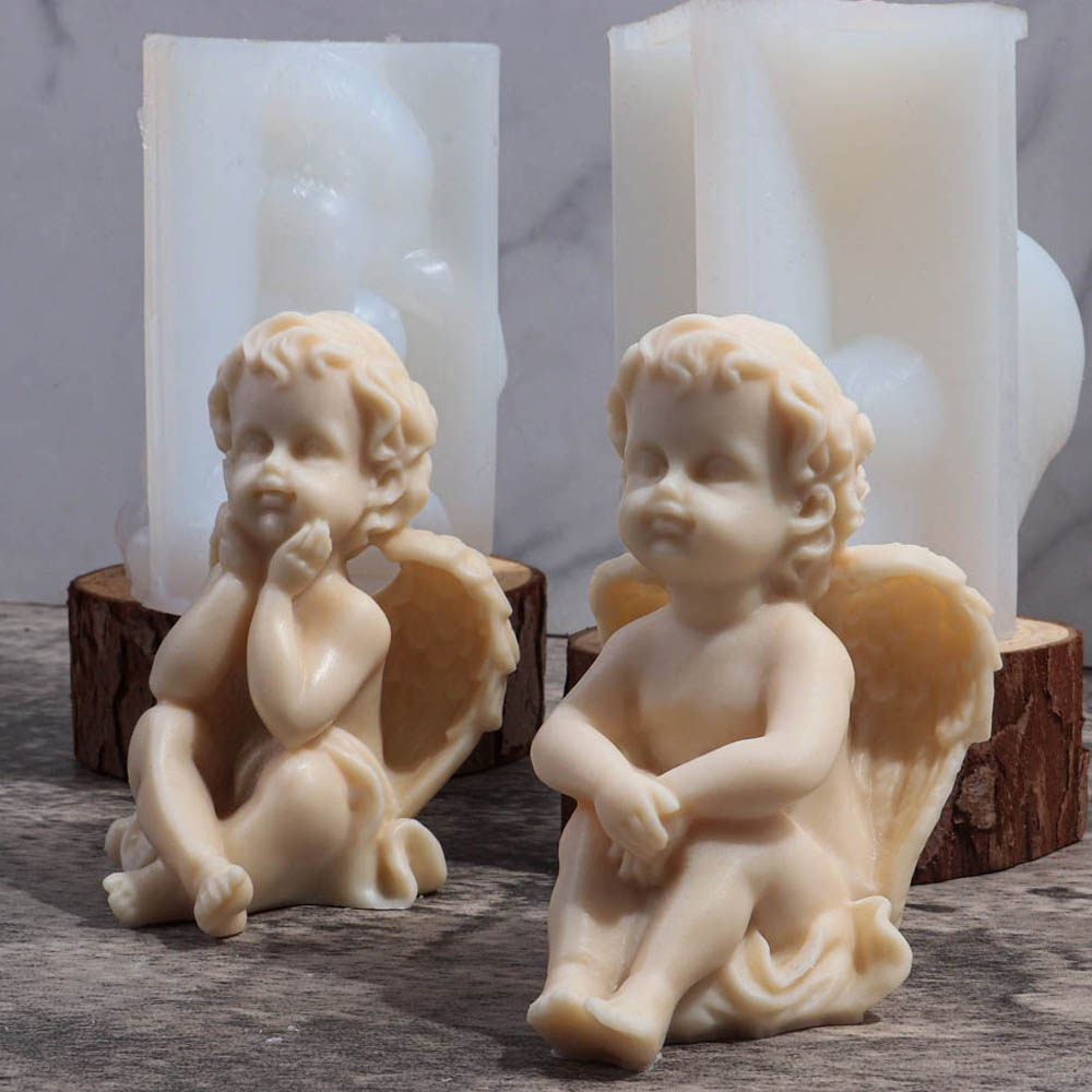 Candle Making Tips - 3D Angel Children Silicone Mold Lovely
