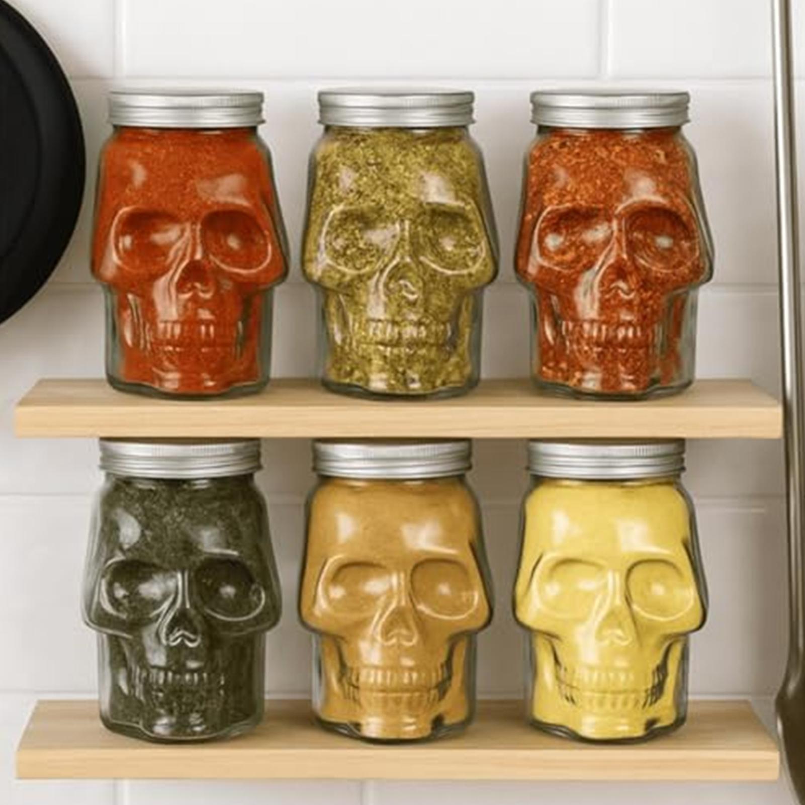 Candle Making For Kids - Halloween Transparent Skull Plastic Jars with