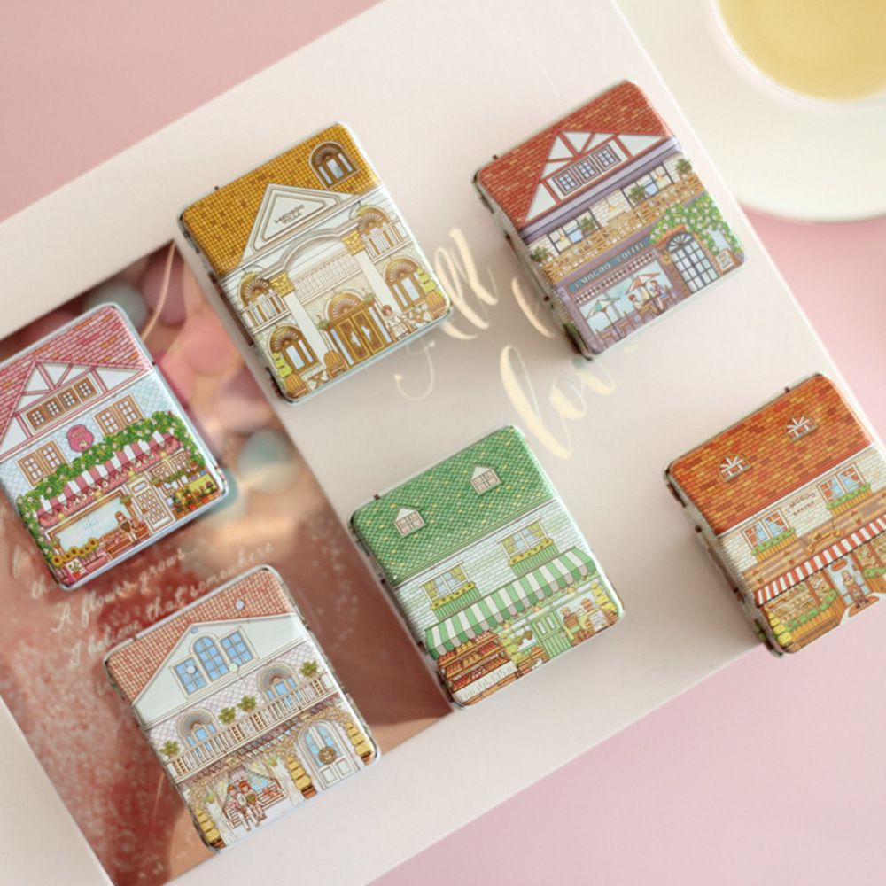 6Pcs Mini House Shaped Tin Box - đánh giá và giá Tin Container Lid