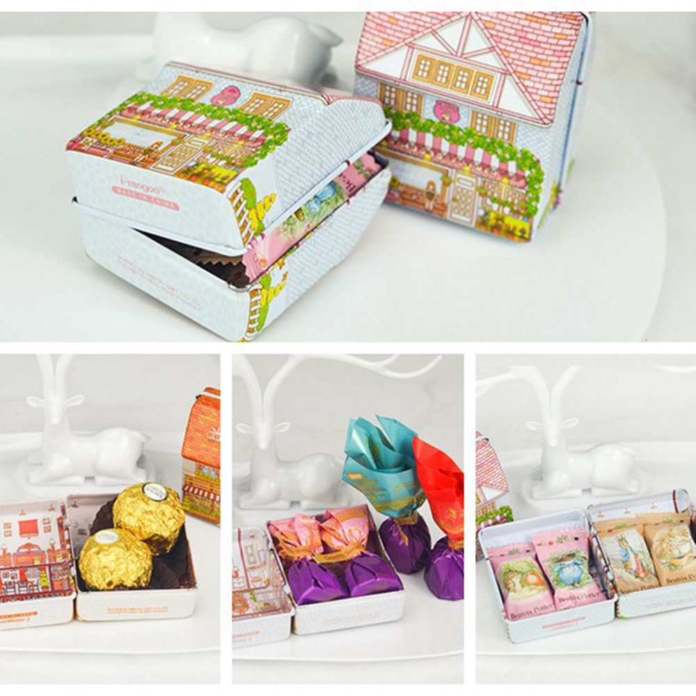 6Pcs Mini House Shaped Tin Box - đánh giá và giá Tin Container Lid