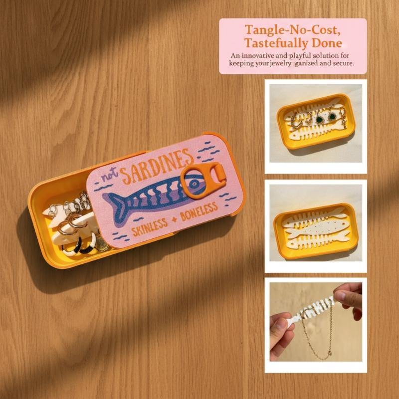 Sardine Tin Jewelry Box 3D Pri - đánh giá và giá Tin Container Lid