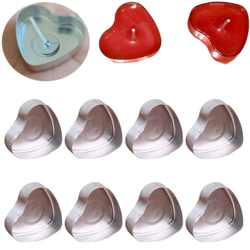 100 Sets Heart shaped Empty Al - đánh giá và giá Candle Making Tips