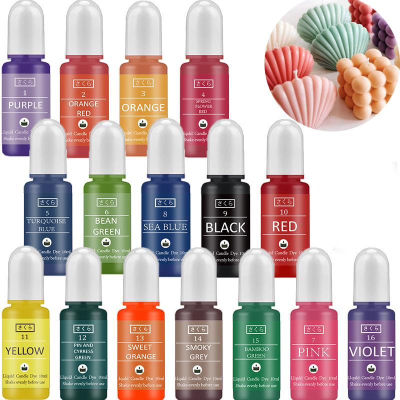 10ml/Bottle Candle Wax Pigment - đánh giá và giá Soy Wax Pillar Blend