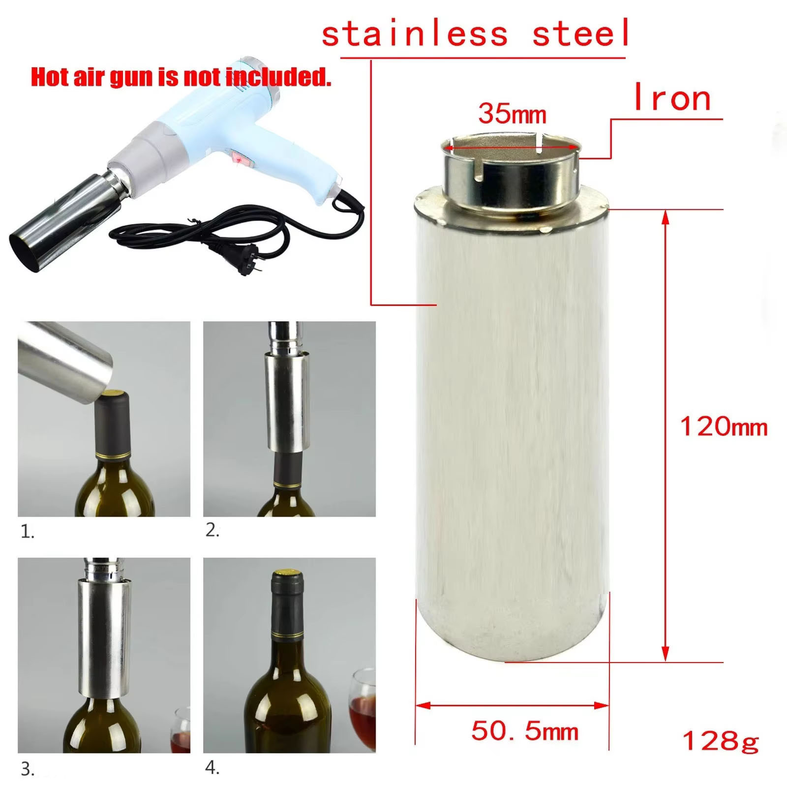 PVC Wine Cap Heat Shrink Cap S - đánh giá và giá Heat Gun Embossing