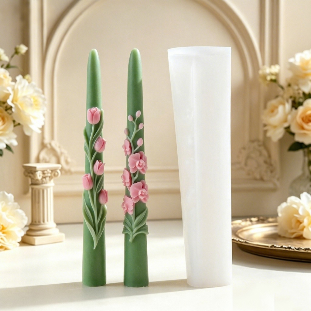 Long Pole Flower Taper Candle  - đánh giá và giá Candle Making Tips