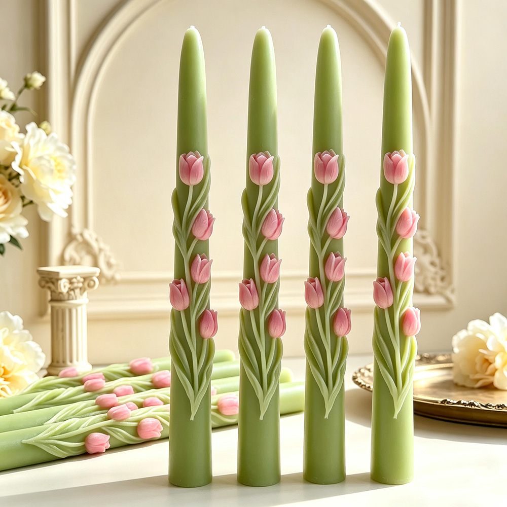 Long Pole Flower Taper Candle  - đánh giá và giá Candle Making Tips