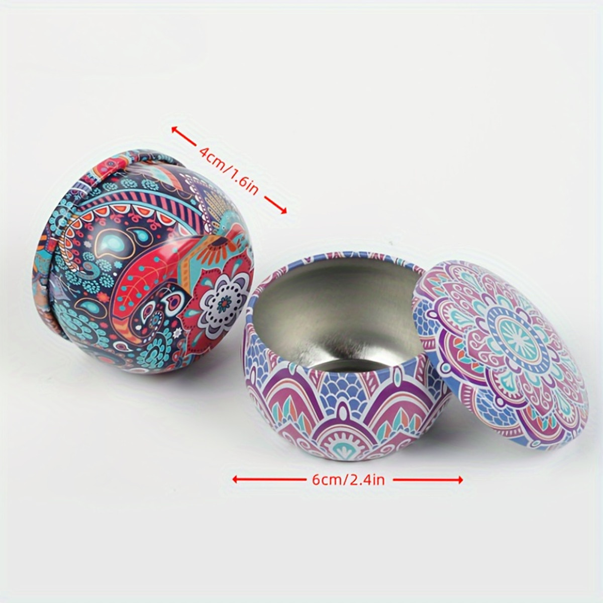 12pcs Premium Floral Printed C - đánh giá và giá Tin Container Lid