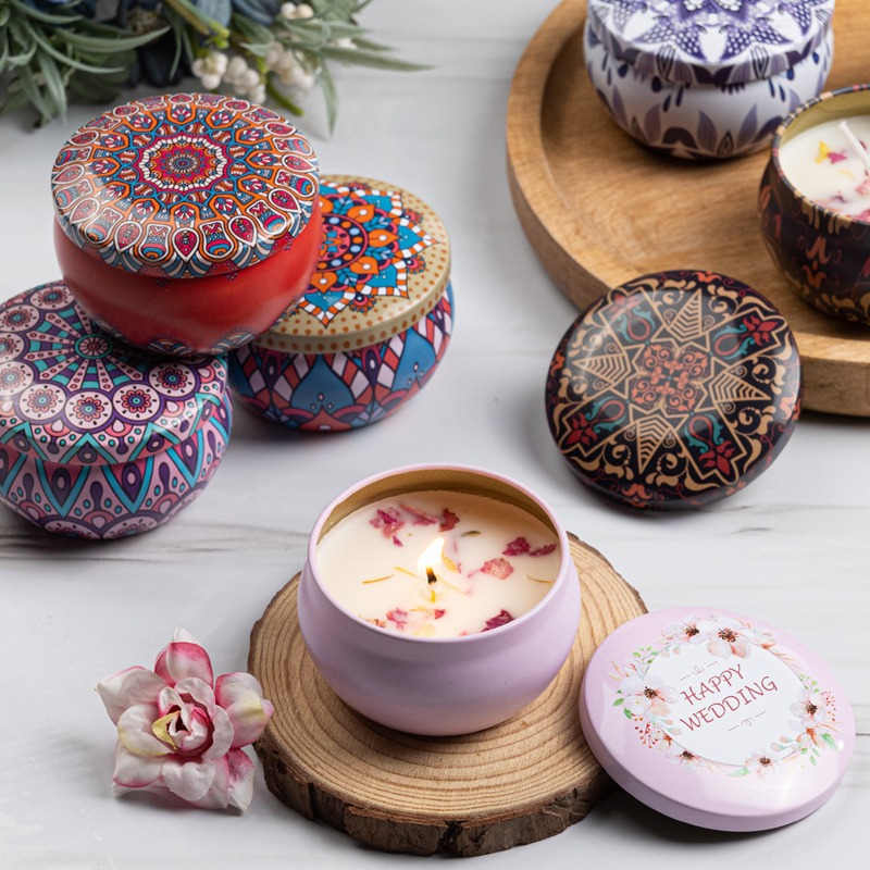 12pcs Premium Floral Printed C - đánh giá và giá Tin Container Lid