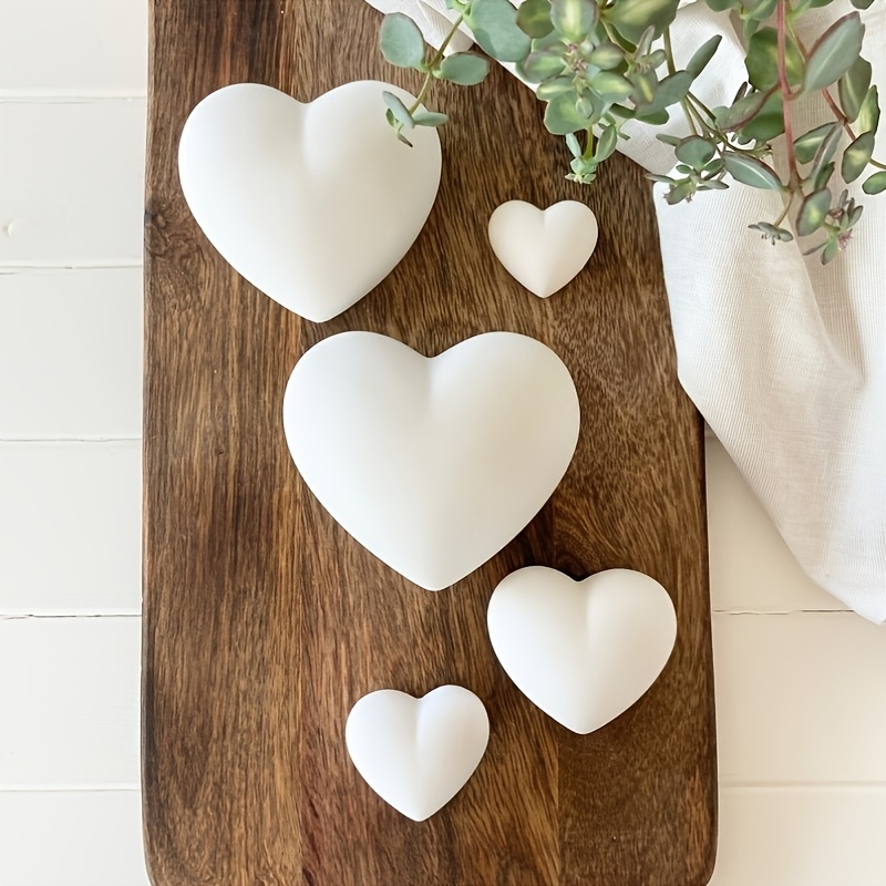 5pcs Heart-Shaped Gypsum Candl - đánh giá và giá Candle Mold Silicone