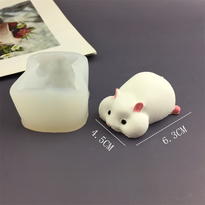 DIY Cute Hamster Mold Chocolat - đánh giá và giá Candle Mold Silicone