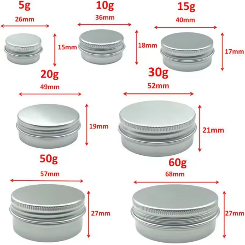 10Pcs 5g 10g 15g 20g 30g 50g E - đánh giá và giá Tin Container Lid