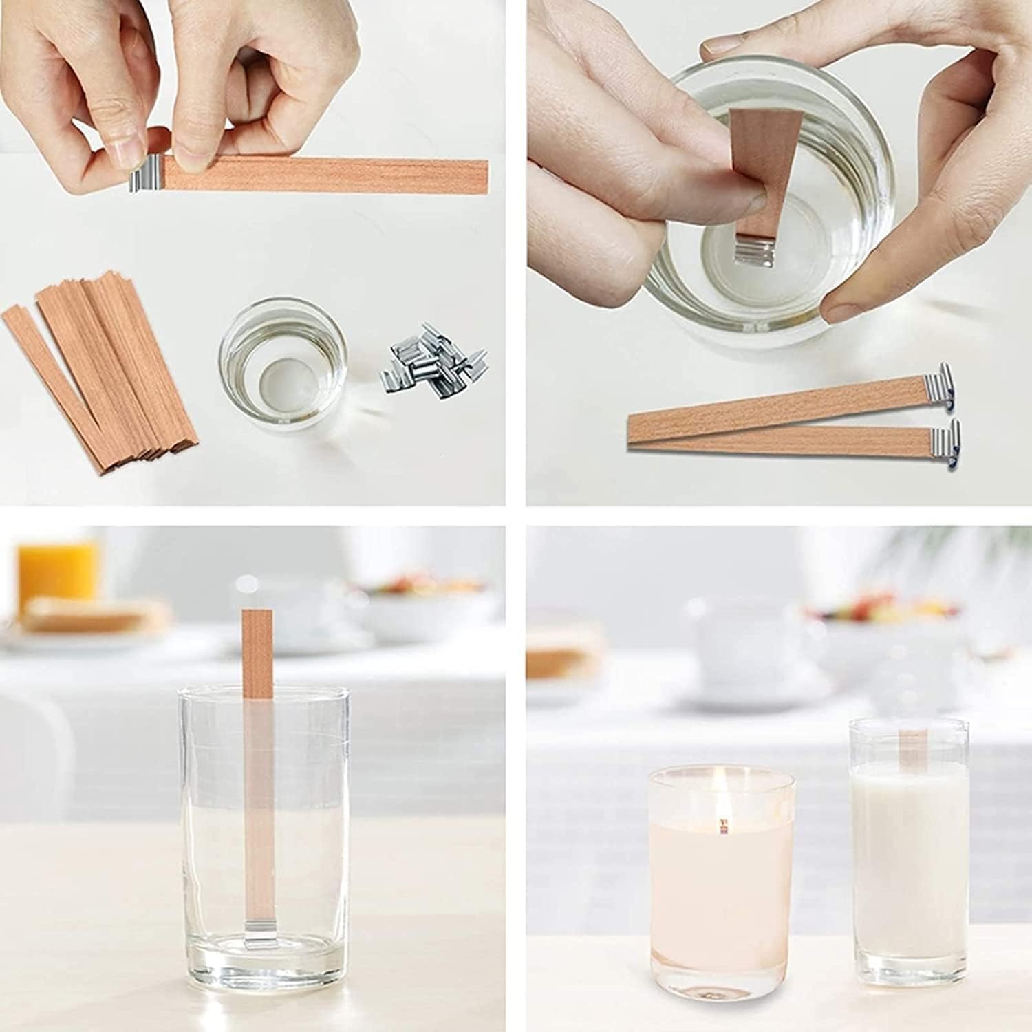 Natural Wooden Candle Wicks wi - đánh giá và giá Soy Wax Pillar Blend