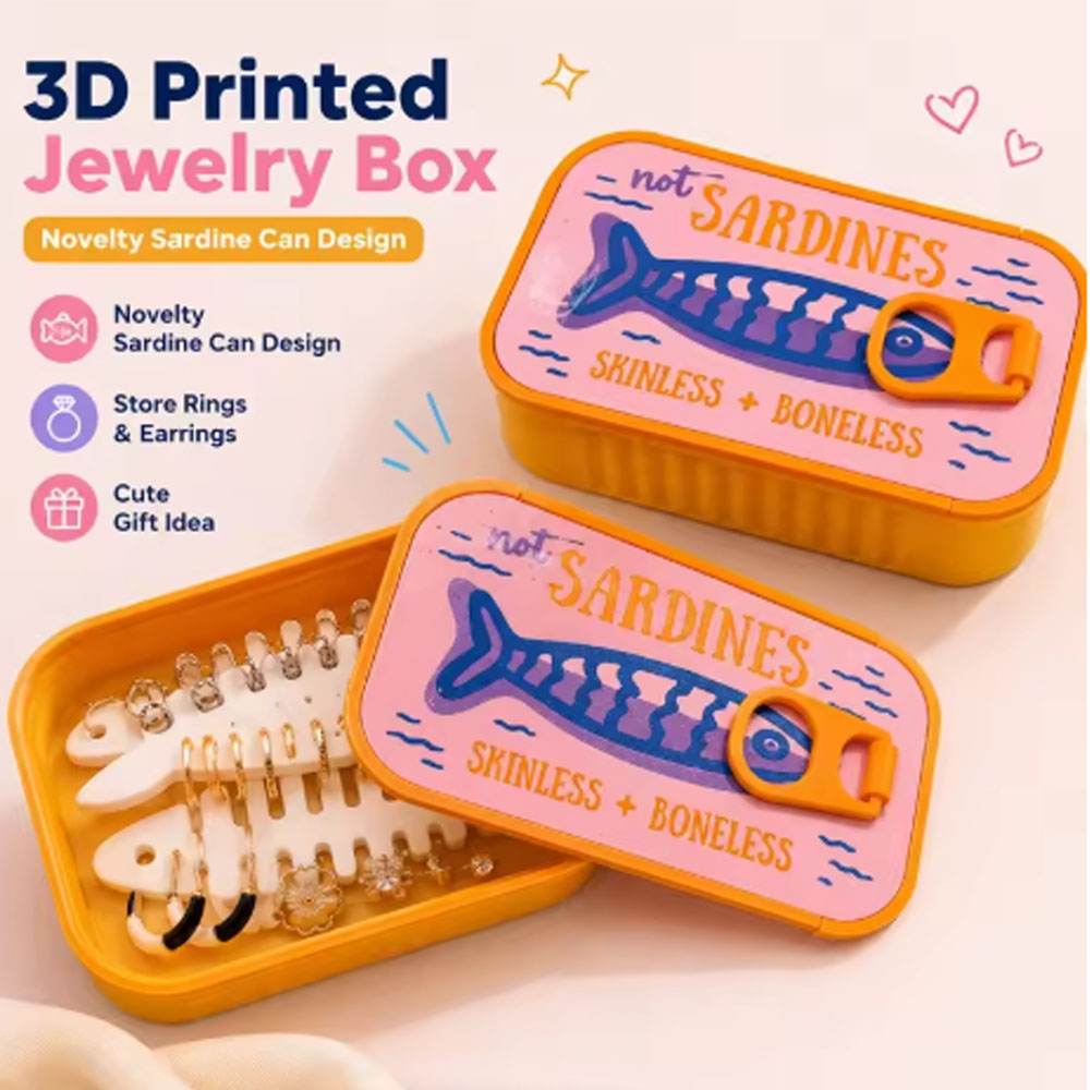 Sardine Tin Jewelry Box 3D Pri - đánh giá và giá Tin Container Lid