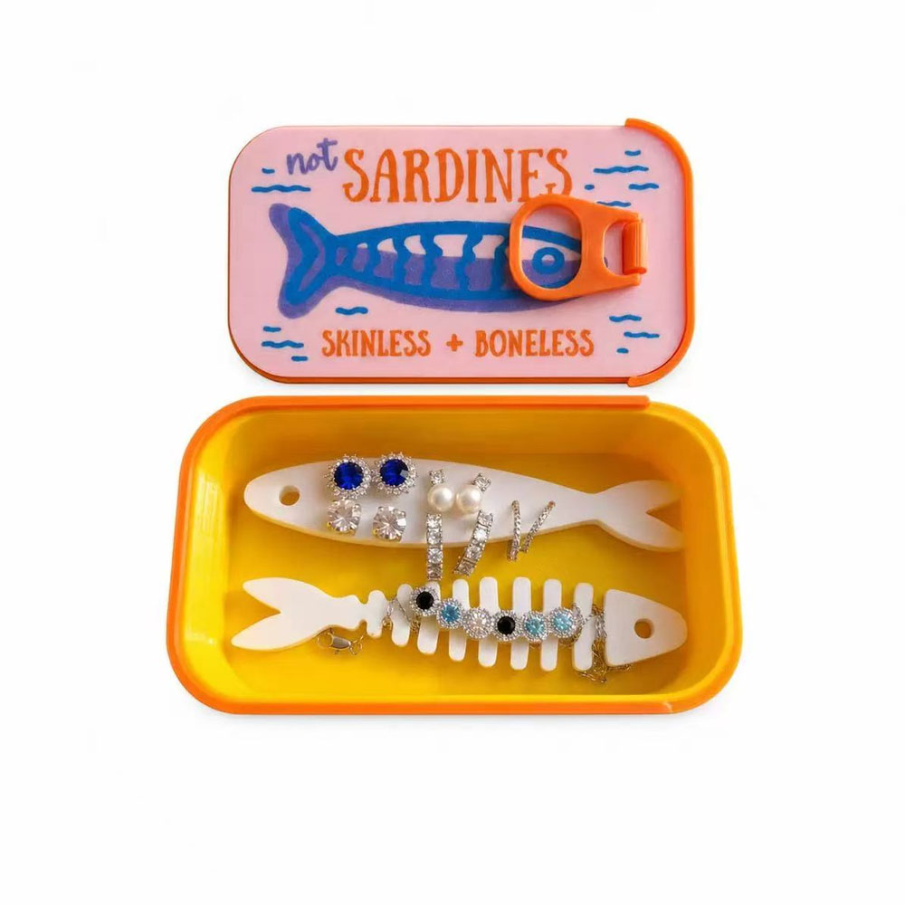 Sardine Tin Jewelry Box 3D Pri - đánh giá và giá Tin Container Lid