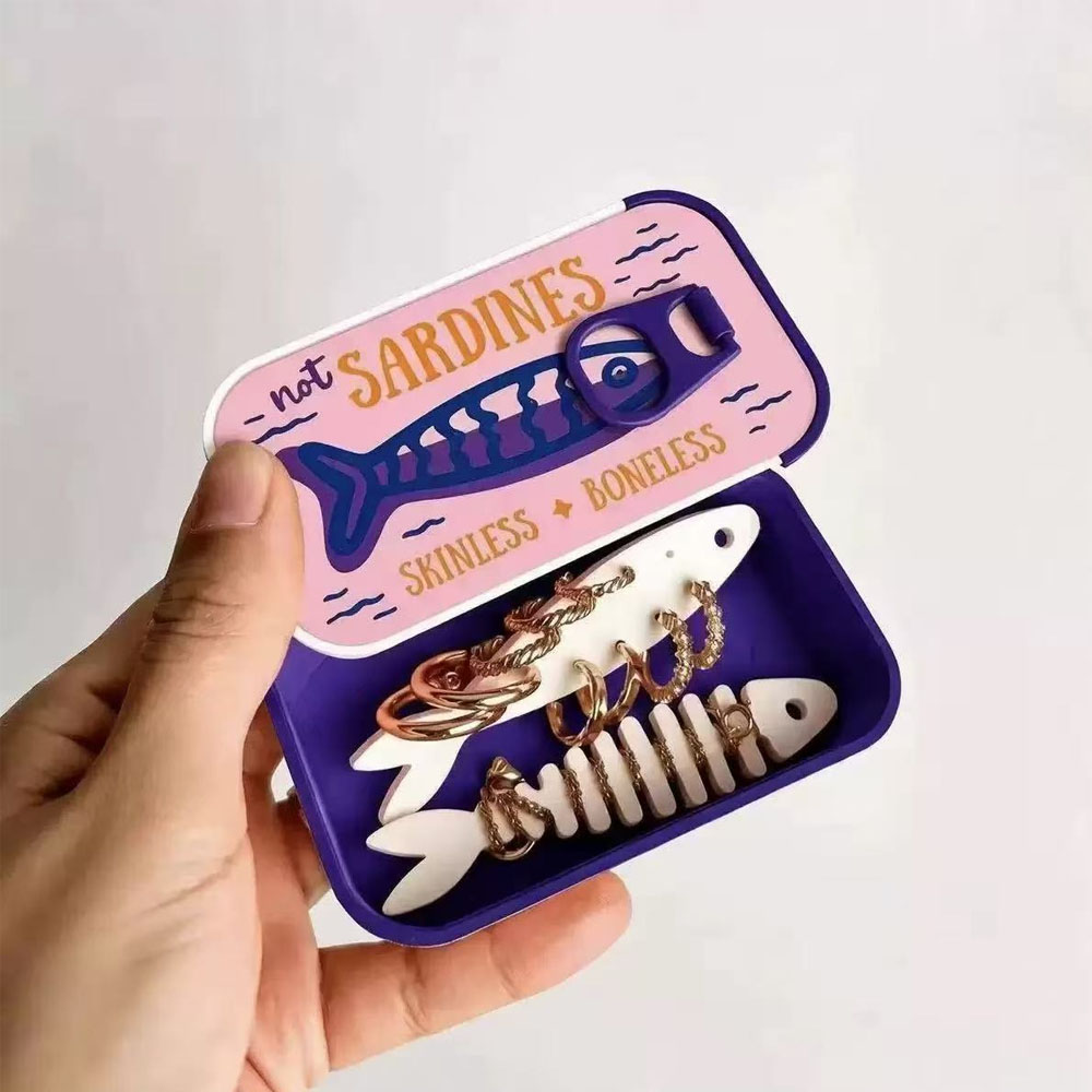 Sardine Tin Jewelry Box 3D Pri - đánh giá và giá Tin Container Lid
