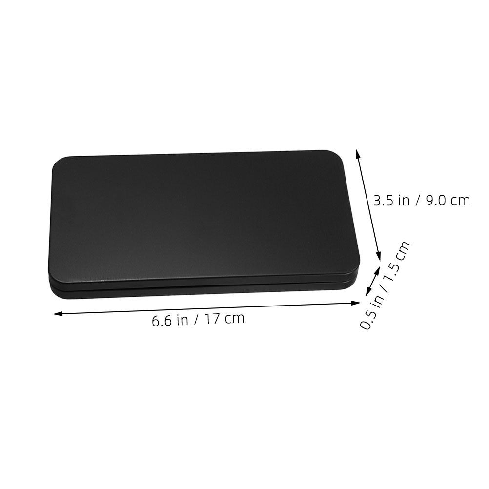 2Pcs Black Tin Cash Box Rectan - đánh giá và giá Tin Container Lid