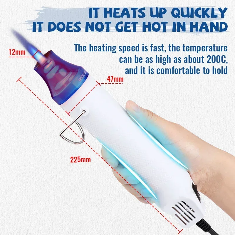 Hot Air Gun 300W 220V Ligthwei - đánh giá và giá Heat Gun Embossing