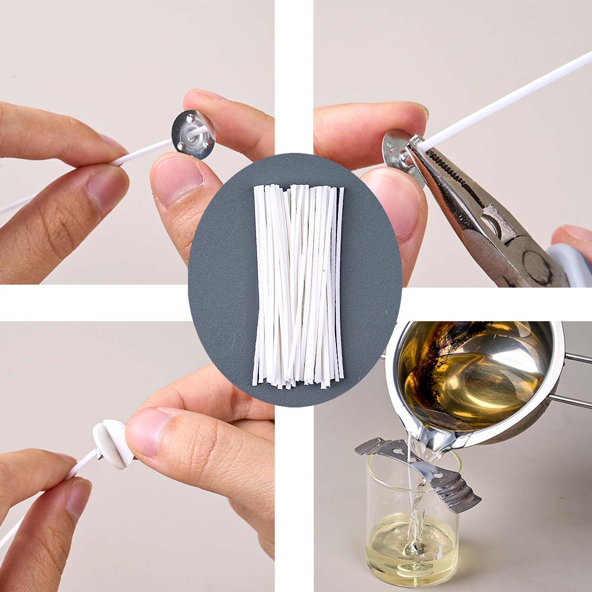50pcs /Set Waxed Cotton Candle - đánh giá và giá Soy Wax Pillar Blend