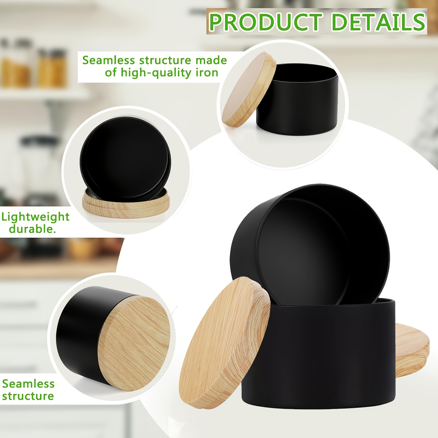Black candle jars with wood li - đánh giá và giá Candle Making Kit For Kids