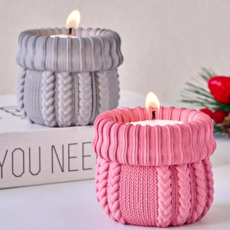 Knitted Yarn Candle Jar Silico - đánh giá và giá Candle Making Yarn