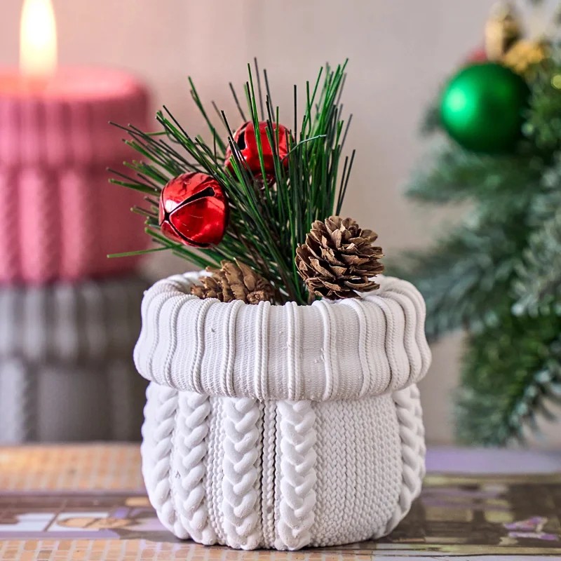Knitted Yarn Candle Jar Silico - đánh giá và giá Candle Making Yarn