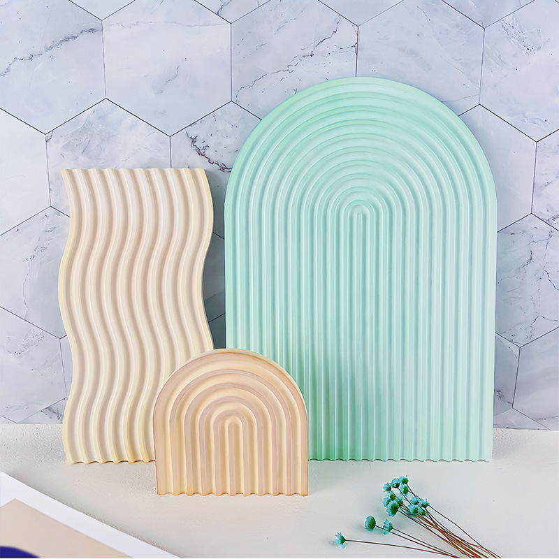 DIY Striped Wave Tray Mold For - đánh giá và giá Candle Mold Silicone