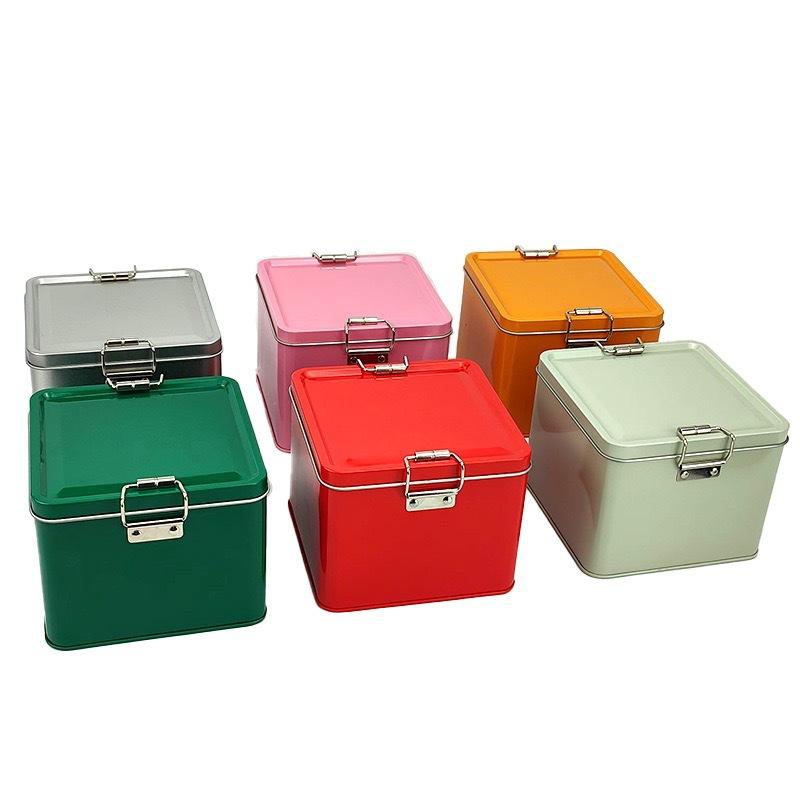 Square Tinplate Cookie Tins Bo - đánh giá và giá Tin Container Lid