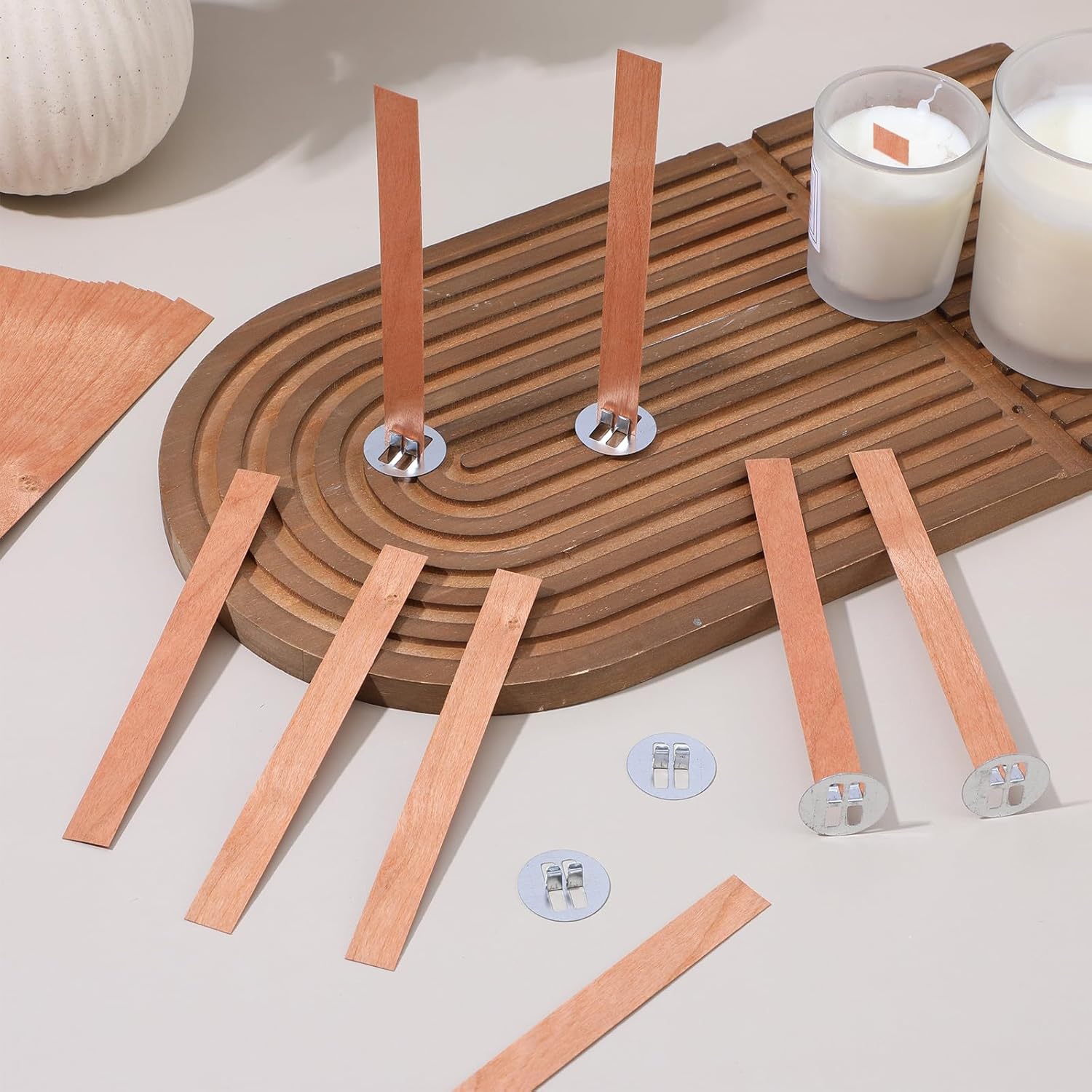 60Pcs Wood Wicks for Candles M - đánh giá và giá Soy Wax Pillar Blend