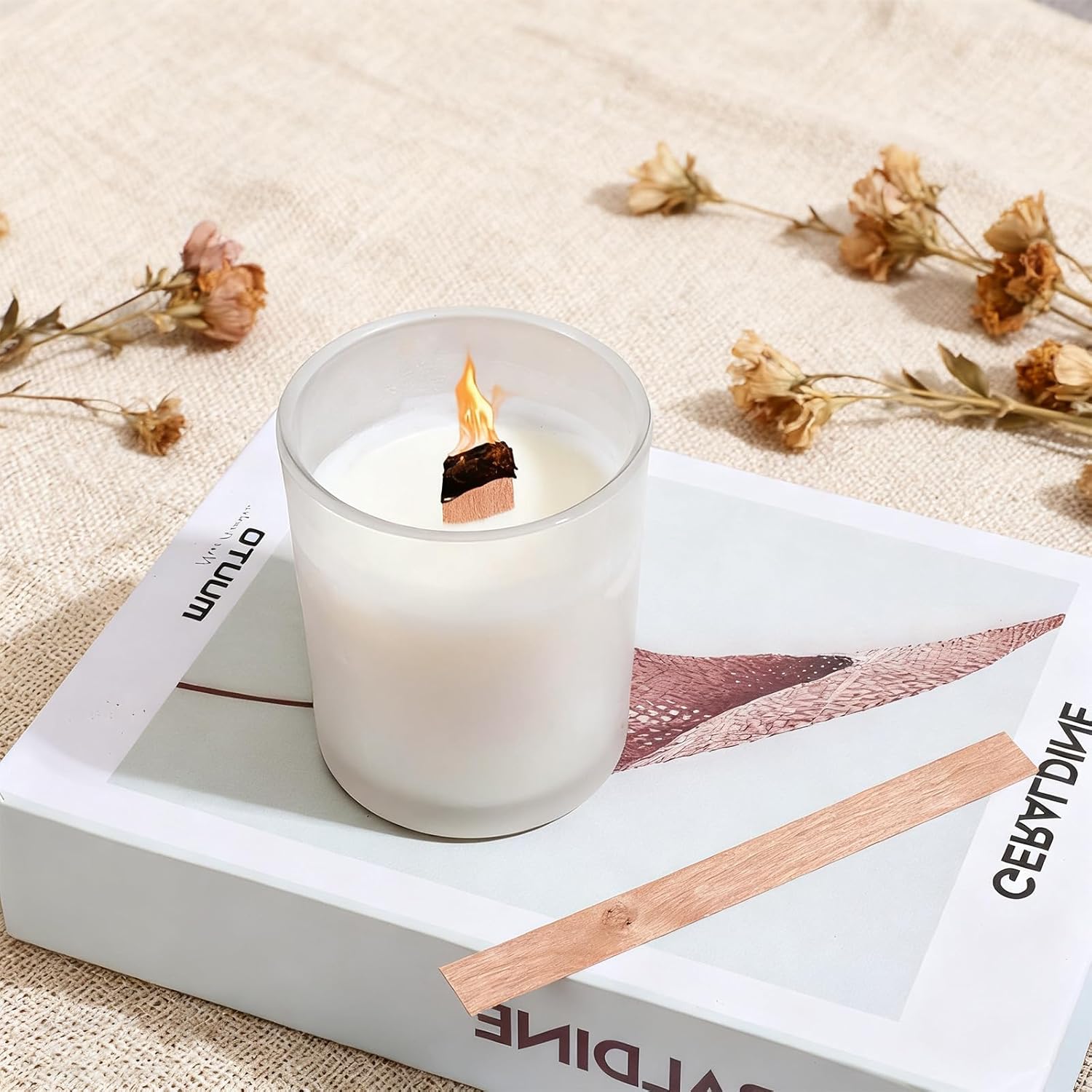 60Pcs Wood Wicks for Candles M - đánh giá và giá Soy Wax Pillar Blend