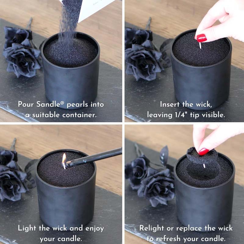 Black Candle Sand with Wick, 2 - đánh giá và giá Candle Making Tips