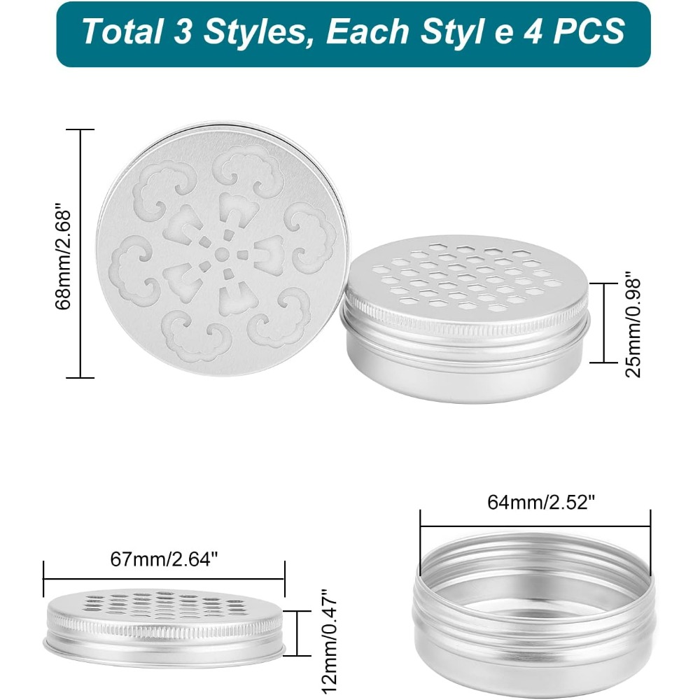 2 Ounce Aluminium Tins 12pcs 3 - đánh giá và giá Tin Container Lid