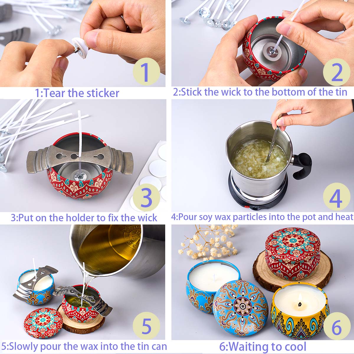 DIY Scented Candle Making Tool - đánh giá và giá Soy Wax Pillar Blend