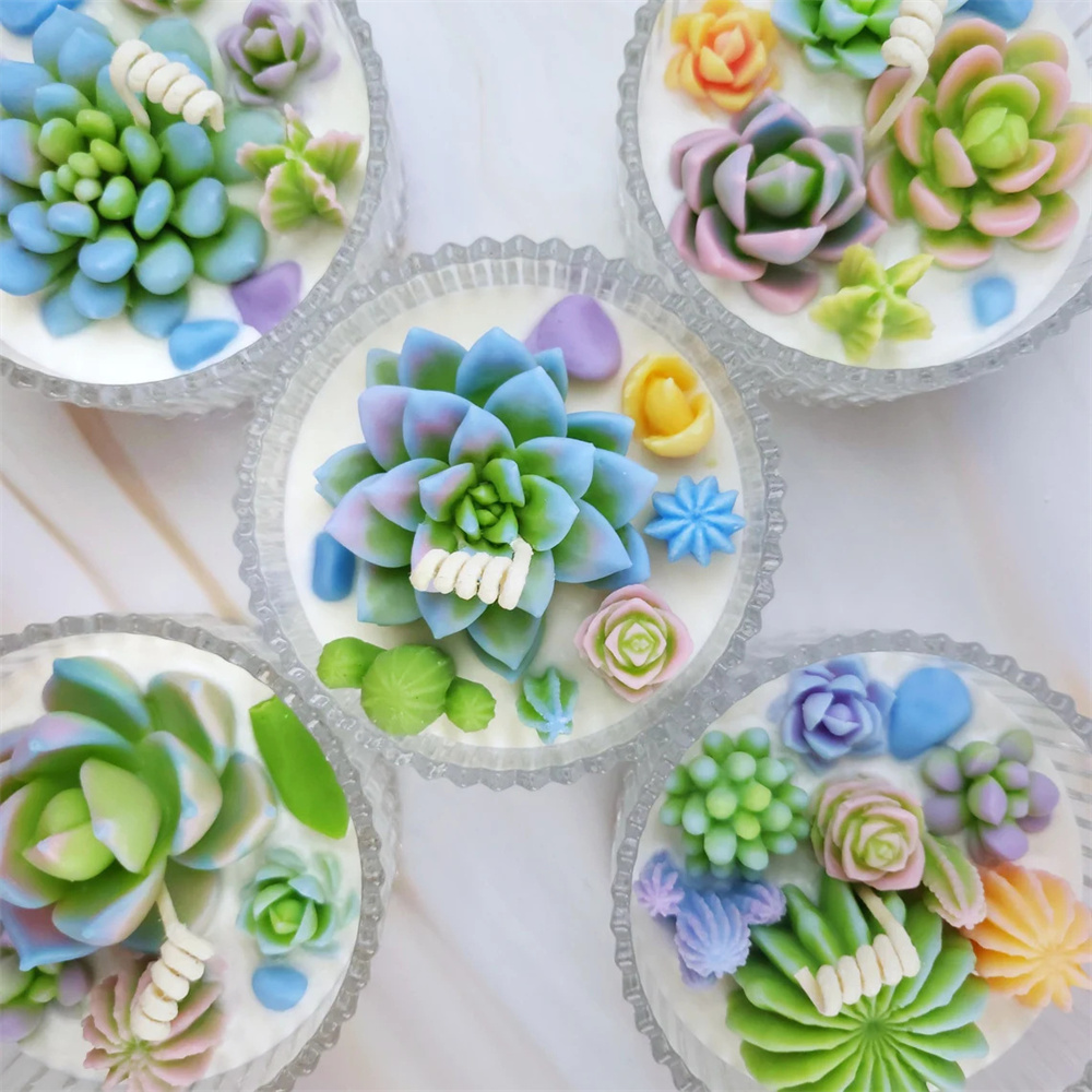 6pcs Succulent Silicone Candle - đánh giá và giá Candle Making Tips