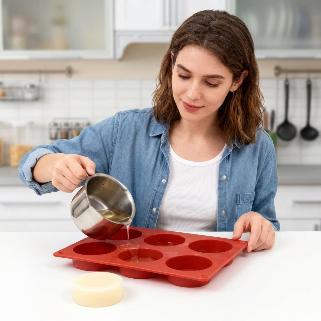 Round Silicone Soap Mold DIY H - đánh giá và giá Candle Making Business
